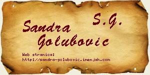 Sandra Golubović vizit kartica